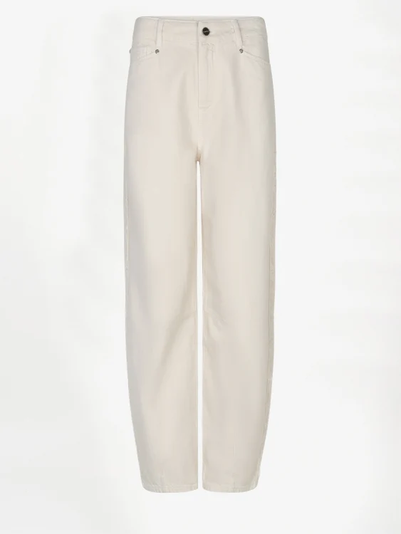 Brave fringed barrel leg jeans