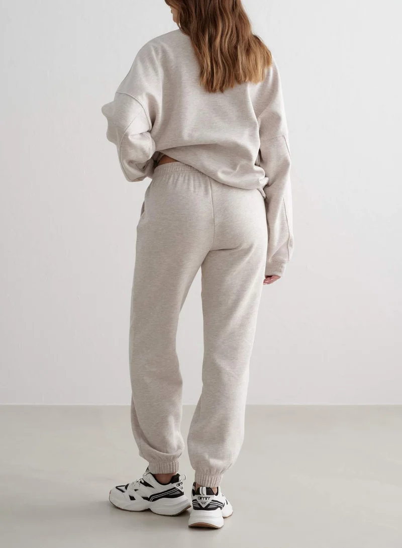Beige Melange Classic Sweatpants