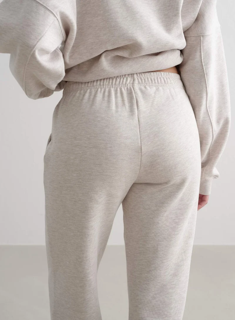 Beige Melange Classic Sweatpants