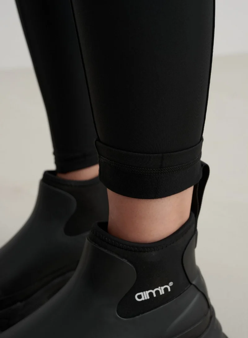 Black Warming Pintuck Tights