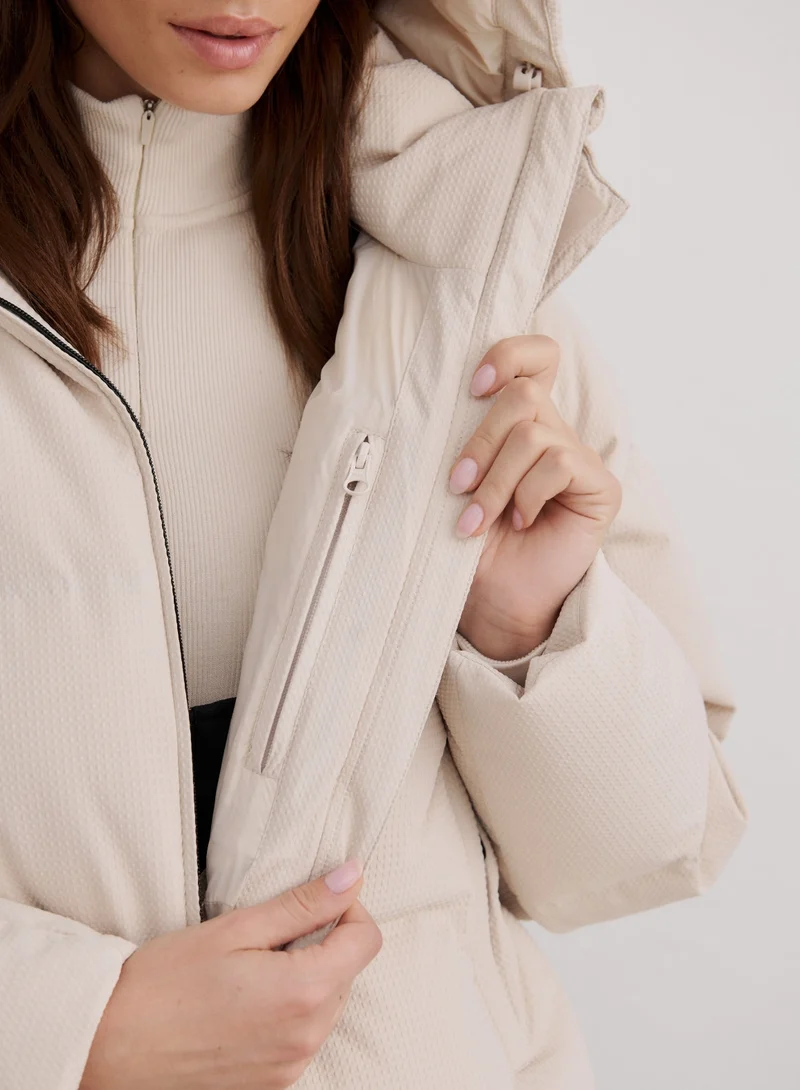 Café Au Lait Cortina Puffer Jacket