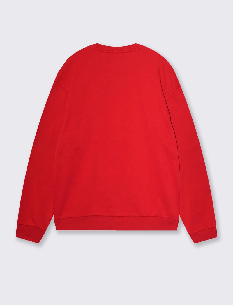 Felpa Grinch girocollo boxy fit - Rosso