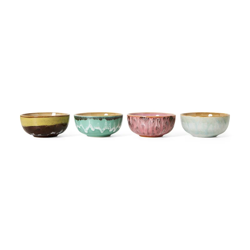 70s ceramics: XS bowls set of 4