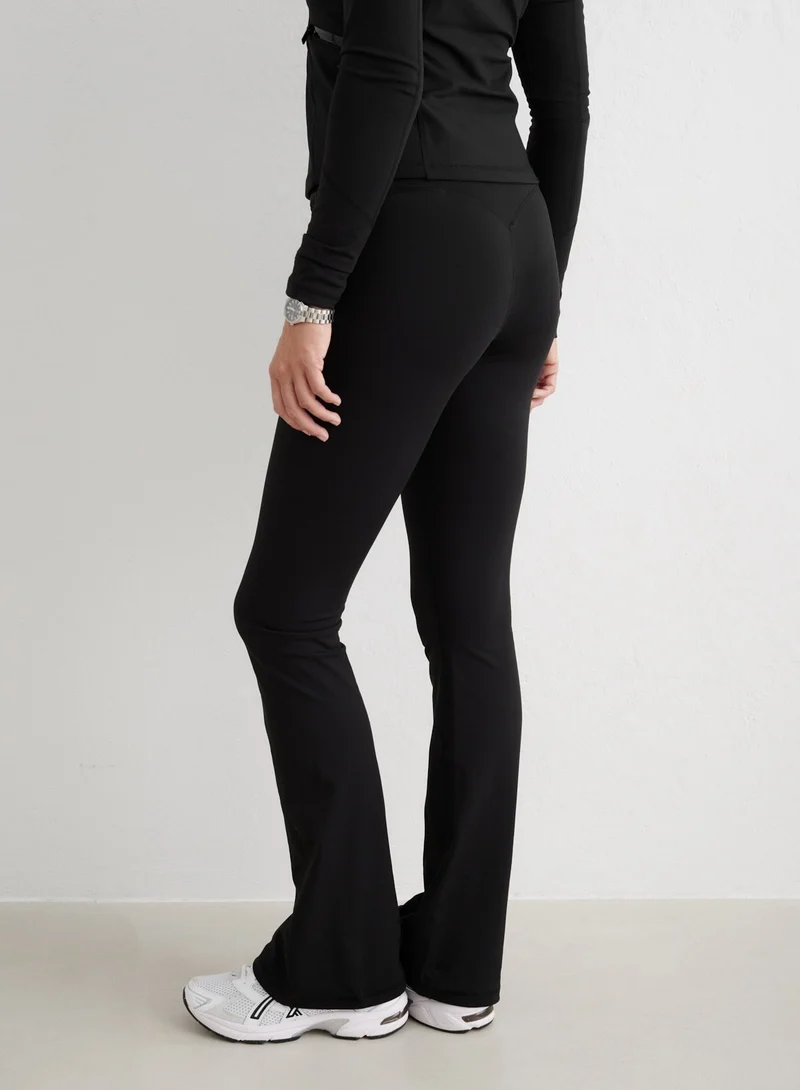Black Warming Flare Petite Tights