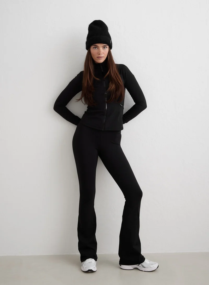 Black Warming Flare Petite Tights