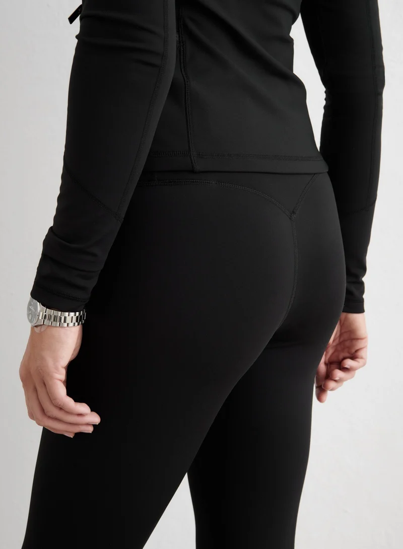 Black Warming Flare Petite Tights