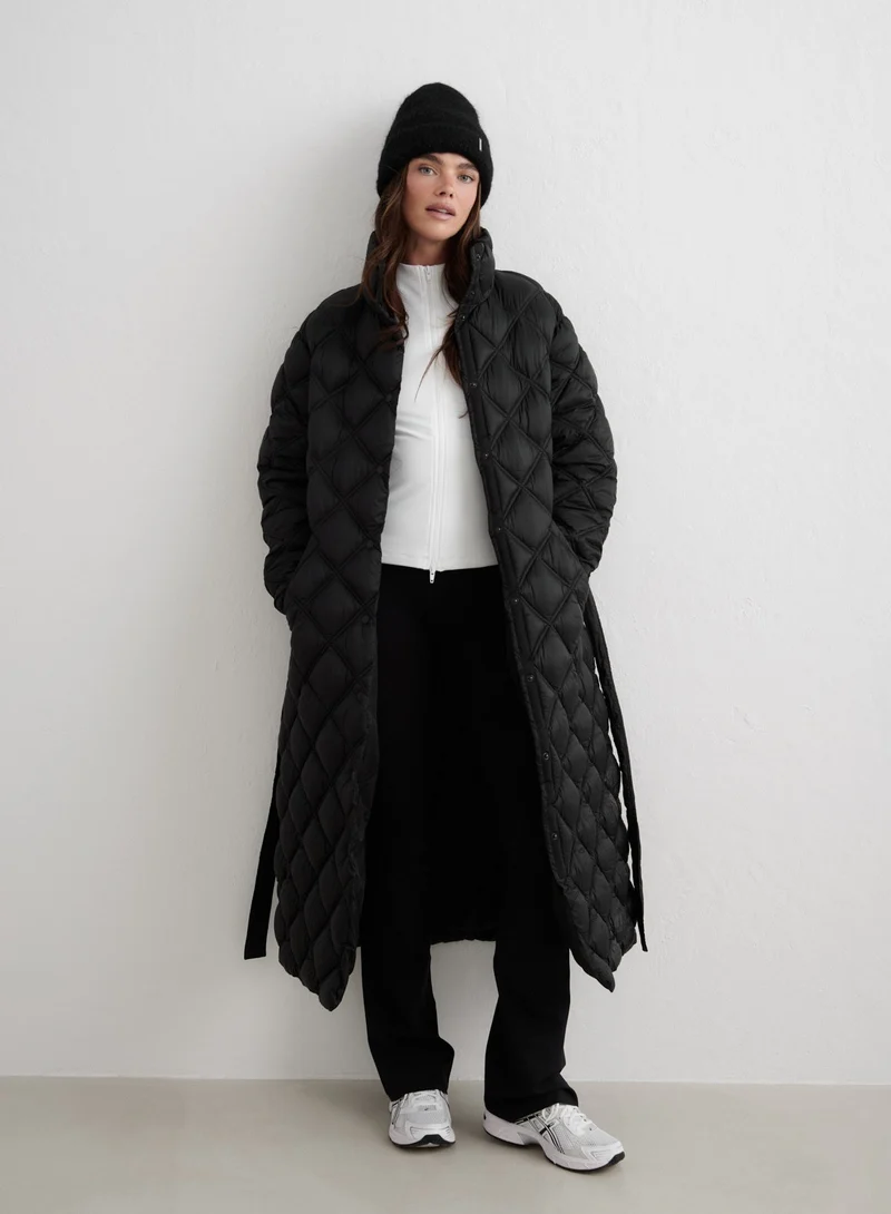 Black Quilted Coat
