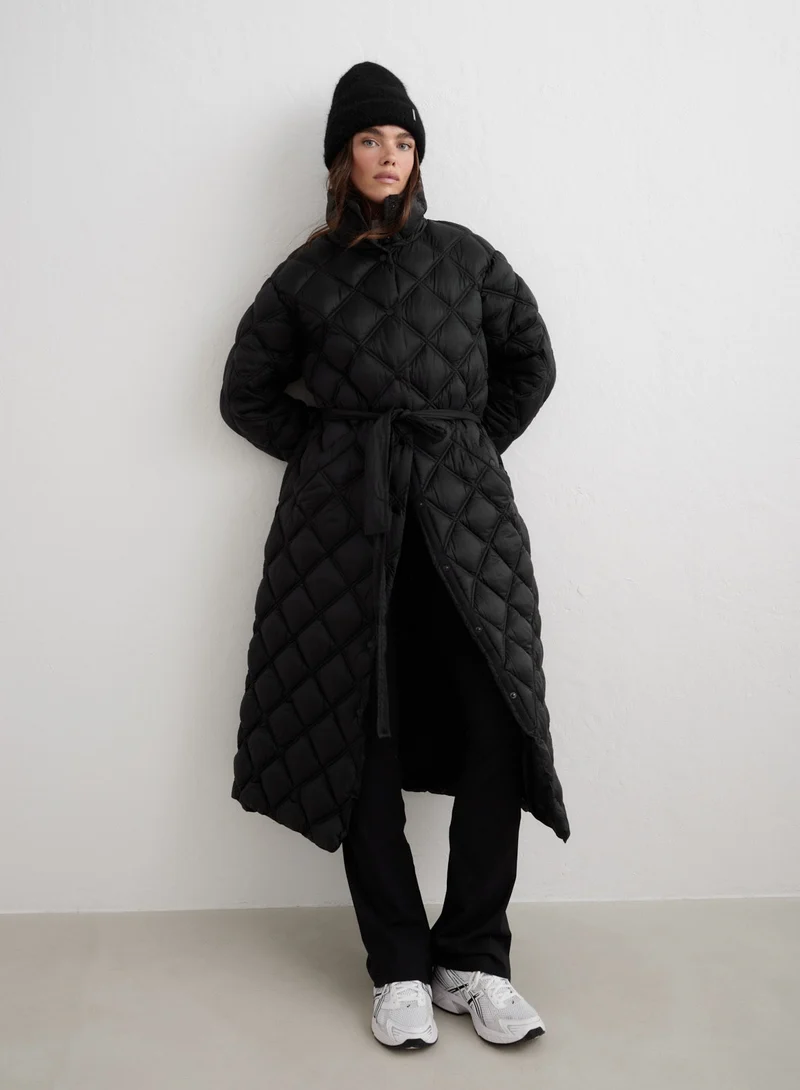 Black Quilted Coat