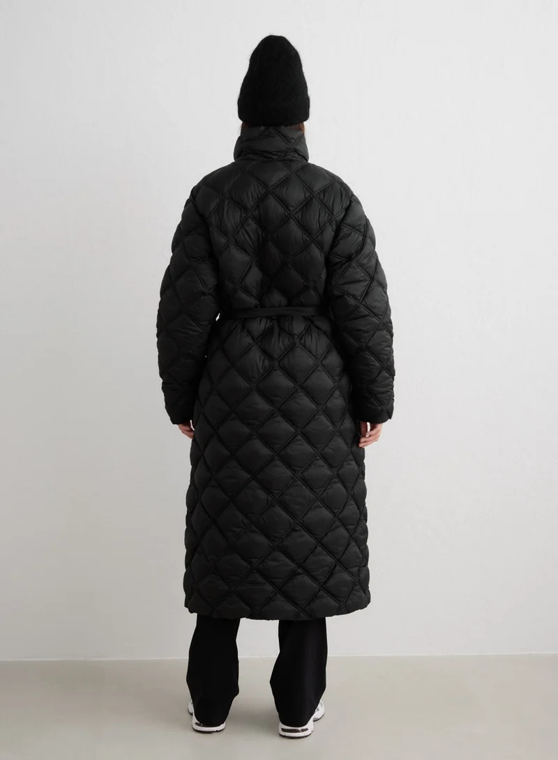 Black Quilted Coat