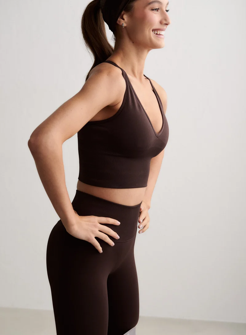 Chocolate Shape Seamless Cross Back Bralette