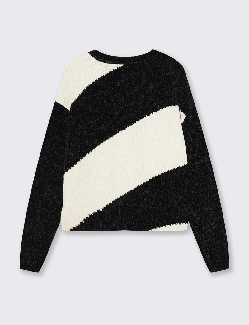 Maglia manica lunga paricollo elegante - var 1