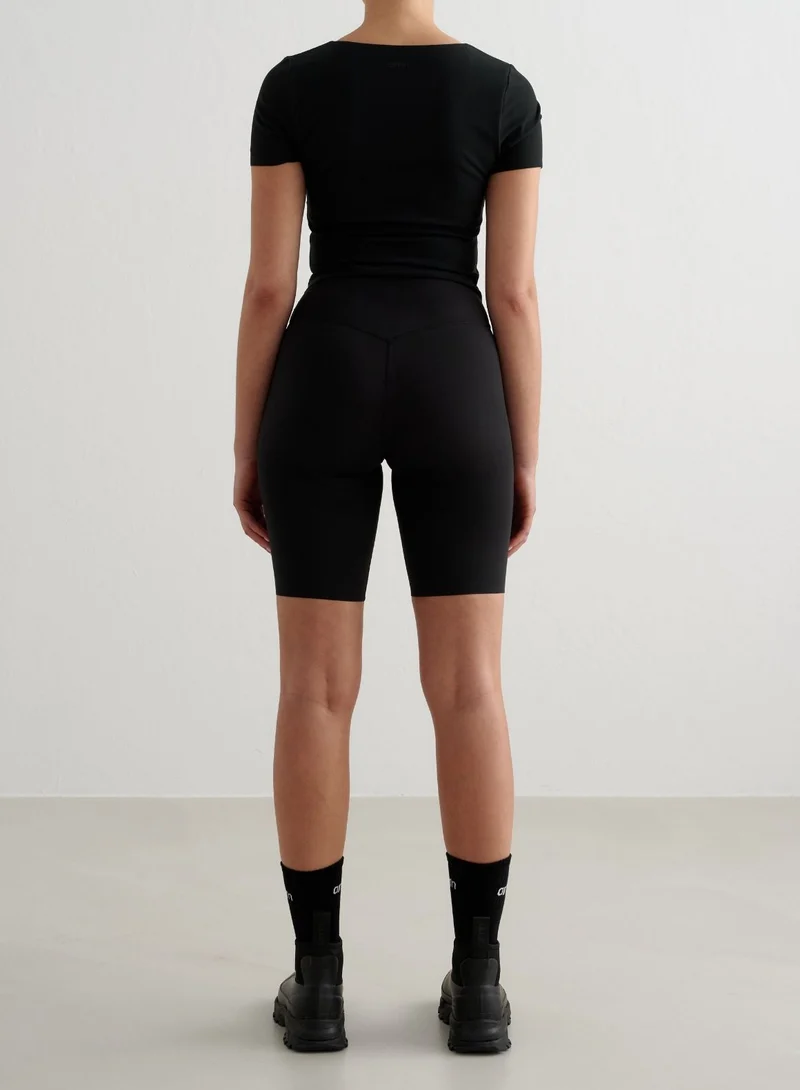Black Sense Short Sleeve Bralette