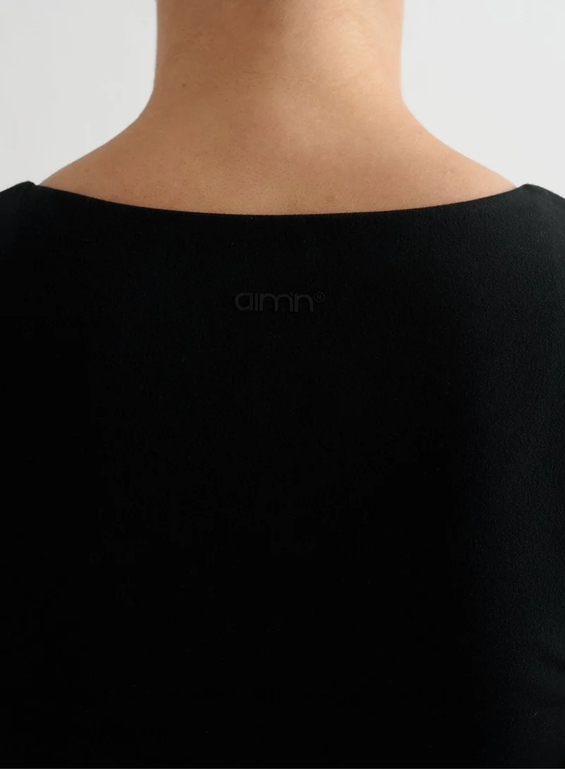 Black Sense Short Sleeve Bralette