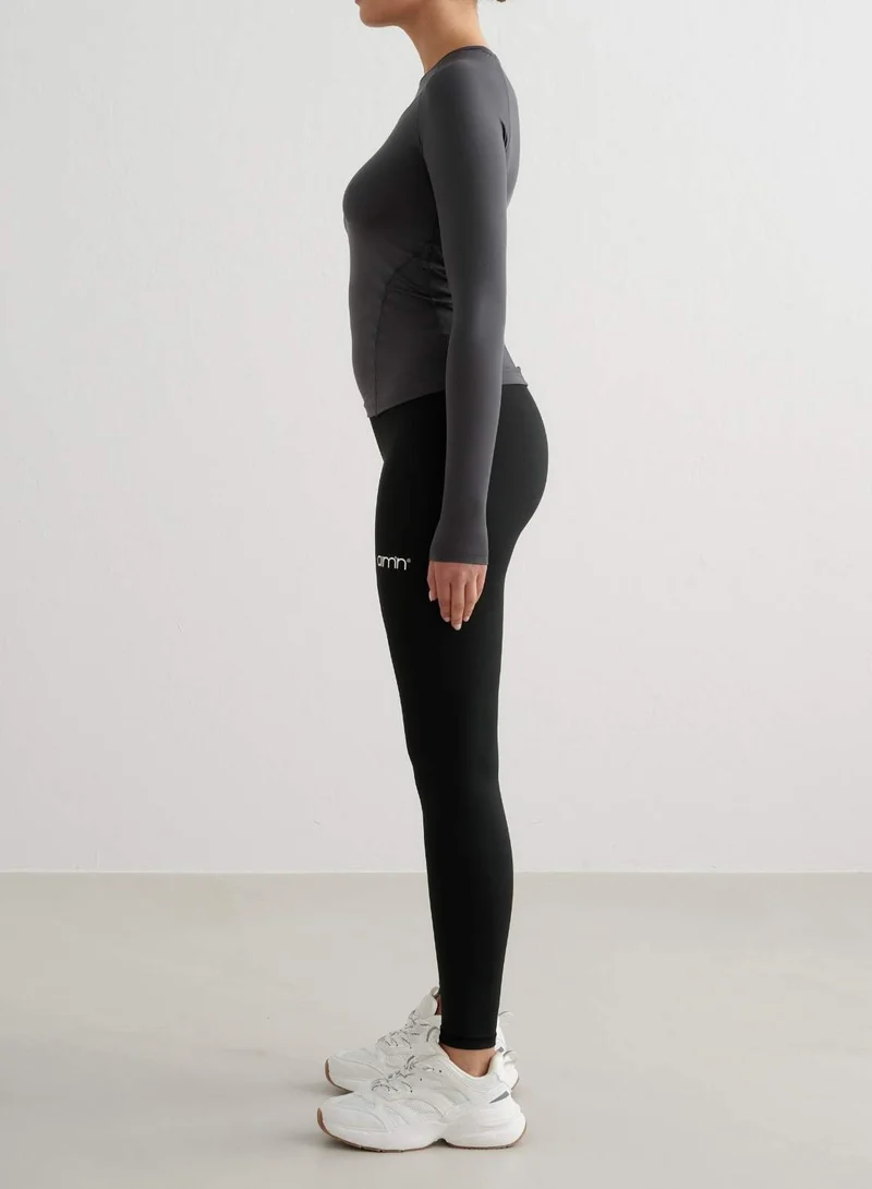 Shadow Grey Soft Basic Long Sleeve
