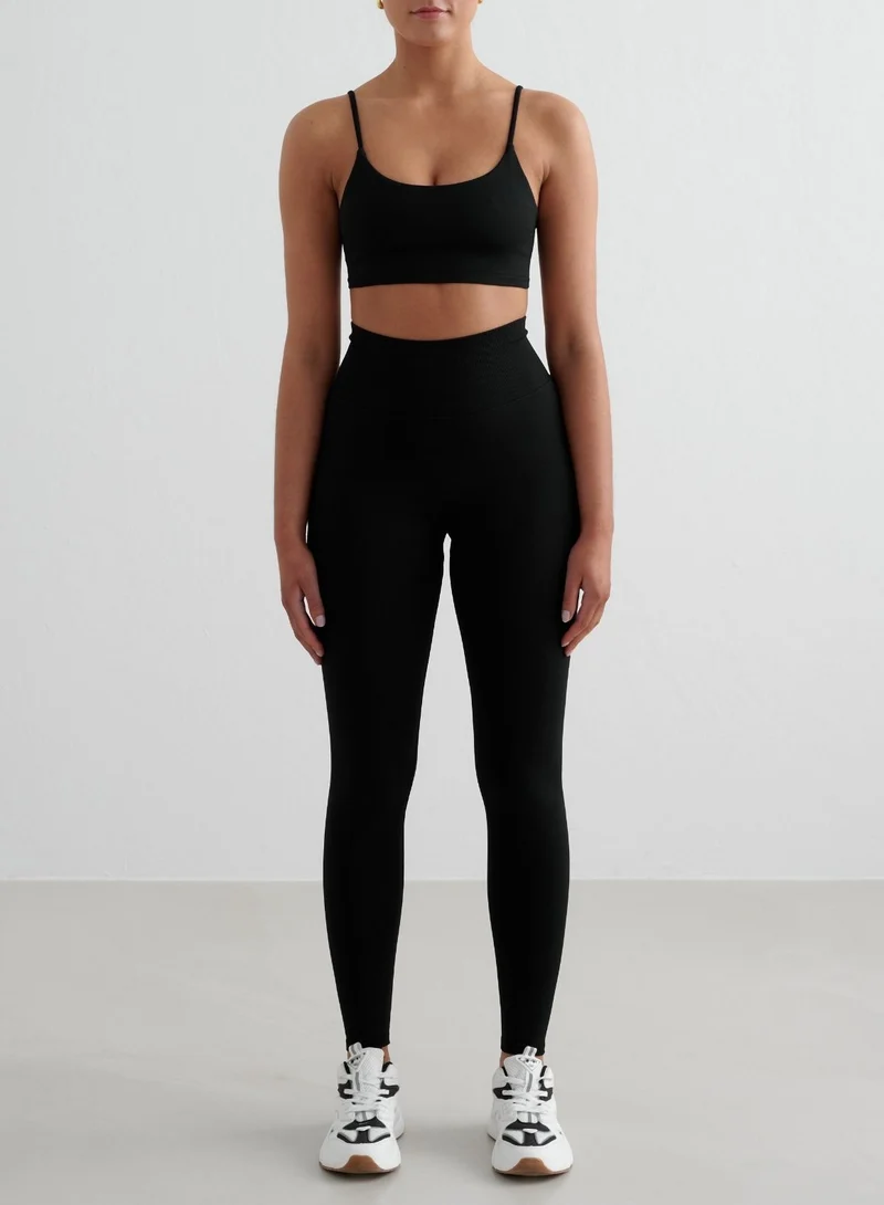 Black Shape Seamless Strap Bra