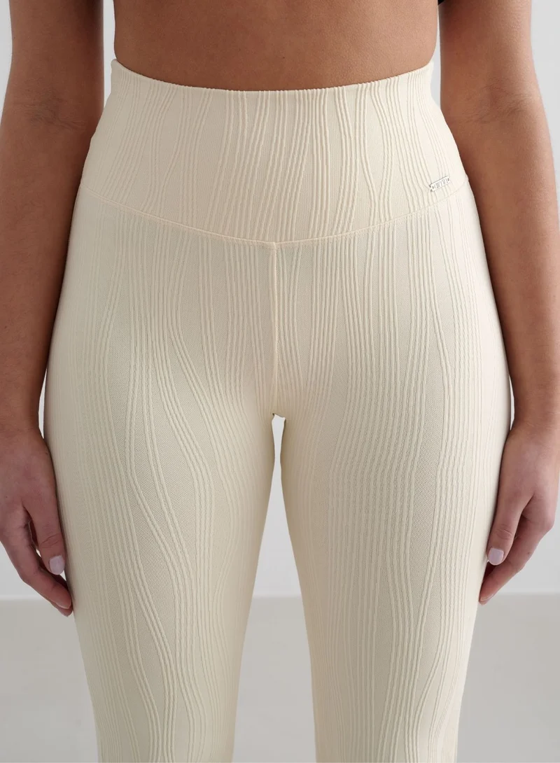 Almond White Tulip Flare Tights