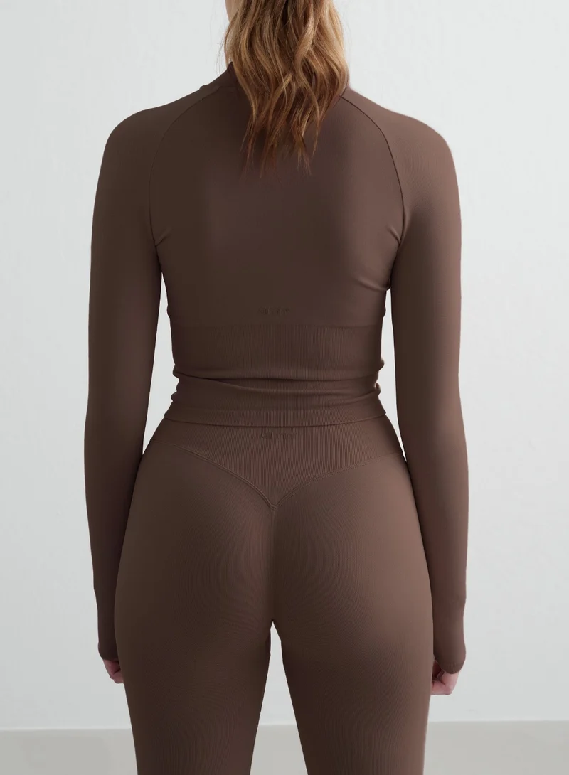 Macchiato Shape Seamless Zip Jacket