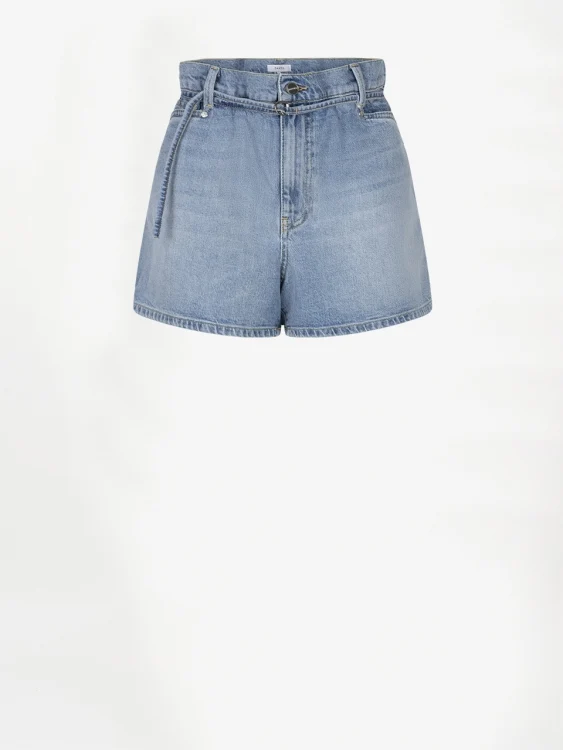 Drift belted denim shorts