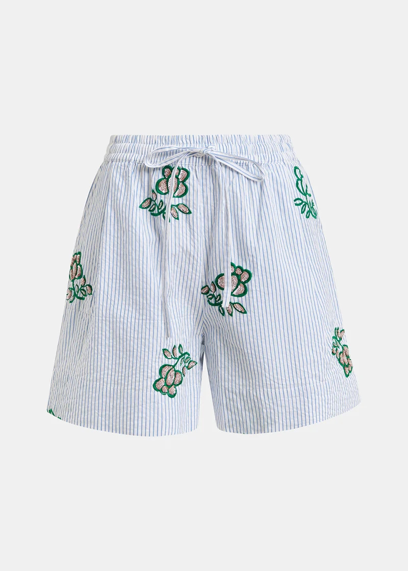 Juste Embroidered Mini Shorts