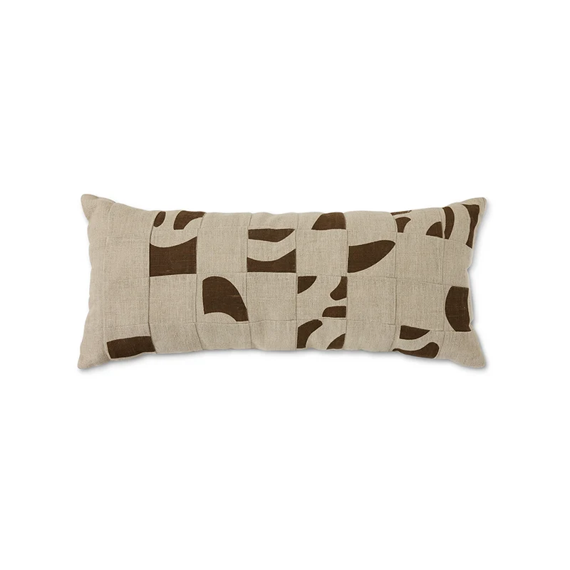 Natural patched cushion