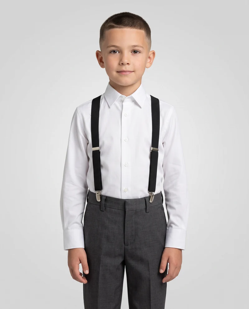 Bretelle fantasia per bambini uniti - Nero