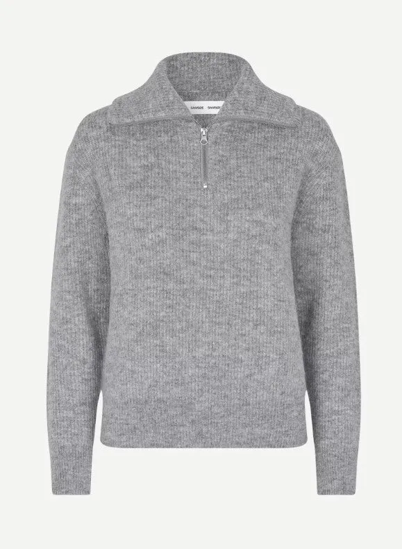 Saanour HZ Sweater 7355 - Grey Mel.