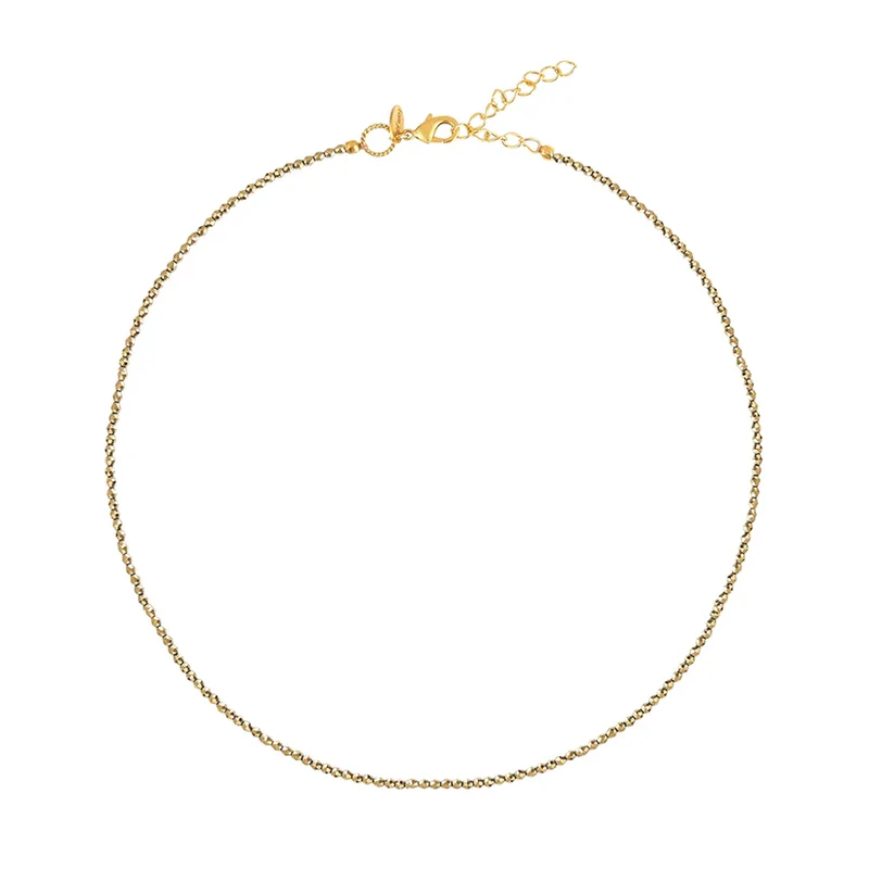 Edelstenen Pyriet Ketting Goud