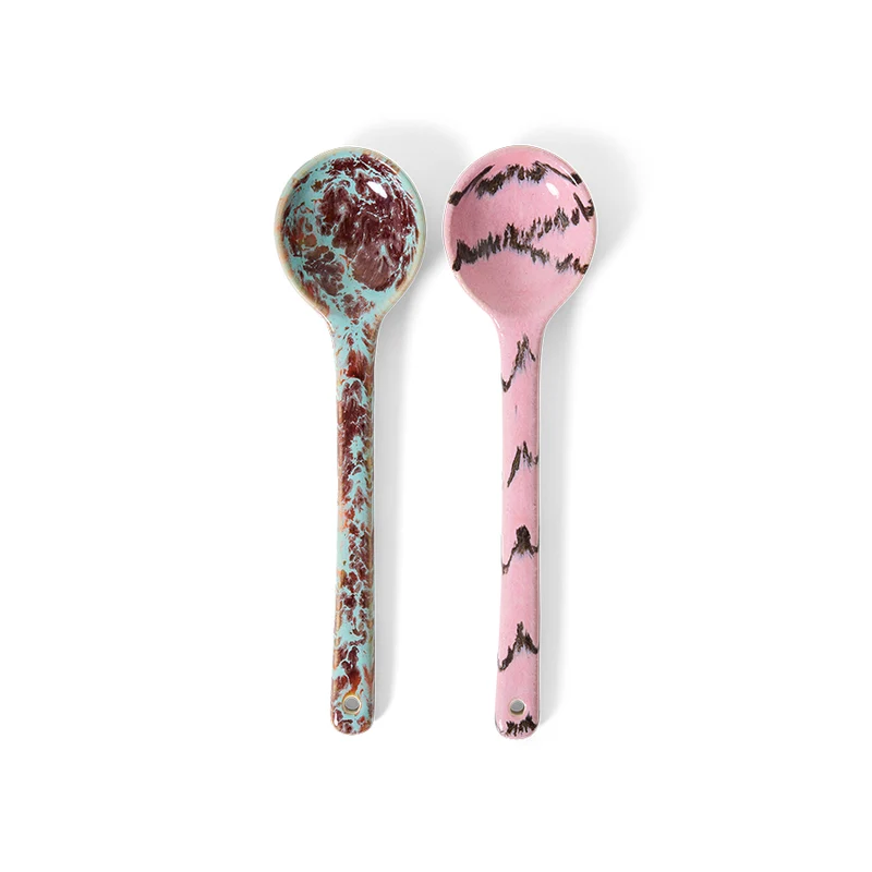 70s ceramics: serving spoons (set of 2)