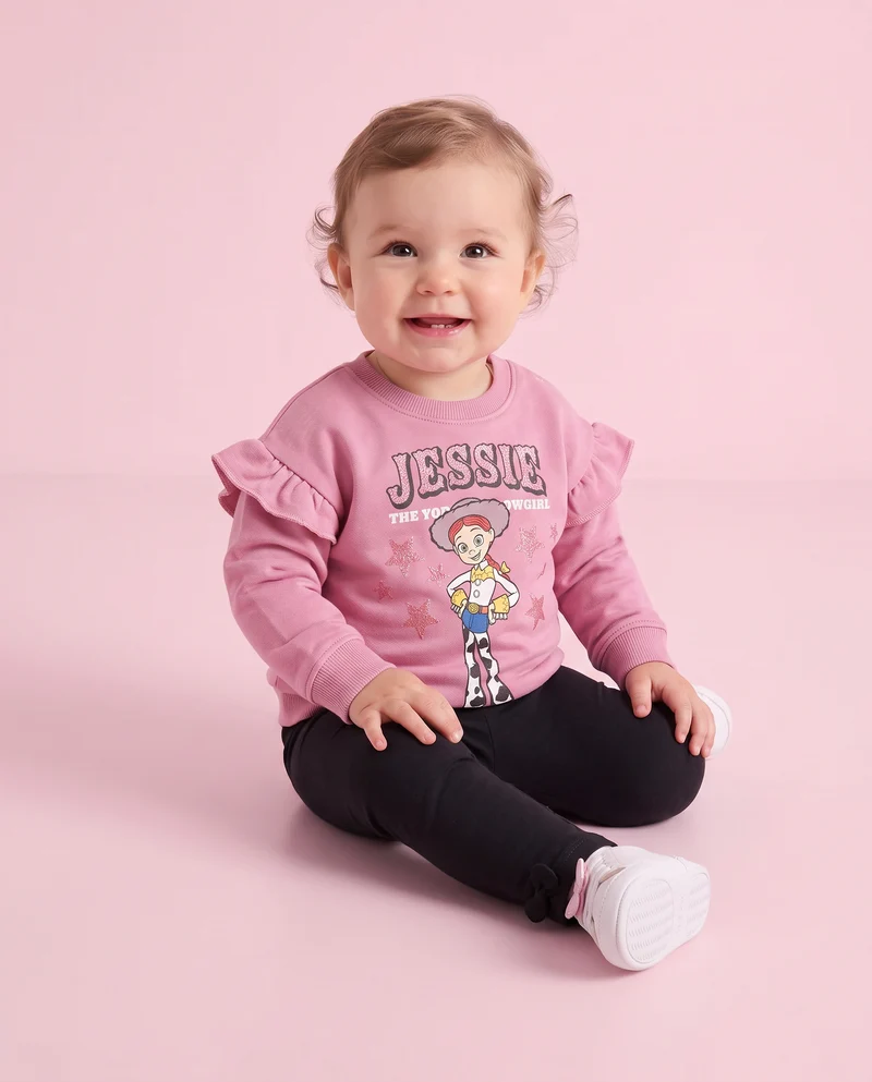 Felpa Toy Story con rouches e stampa - Rosa candy
