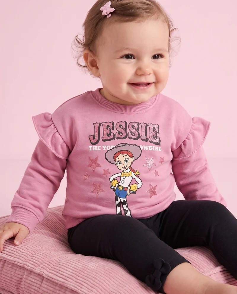 Felpa Toy Story con rouches e stampa - Rosa candy