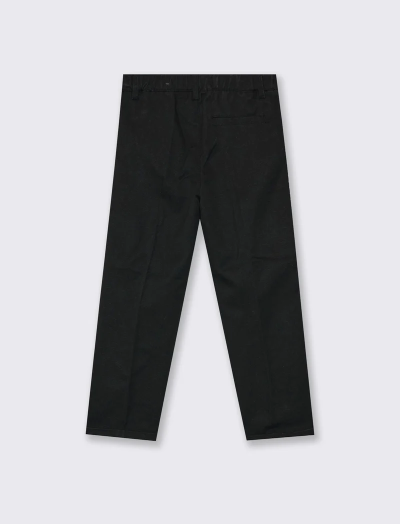 Pantaloni eleganti in polyester con zip - Nero