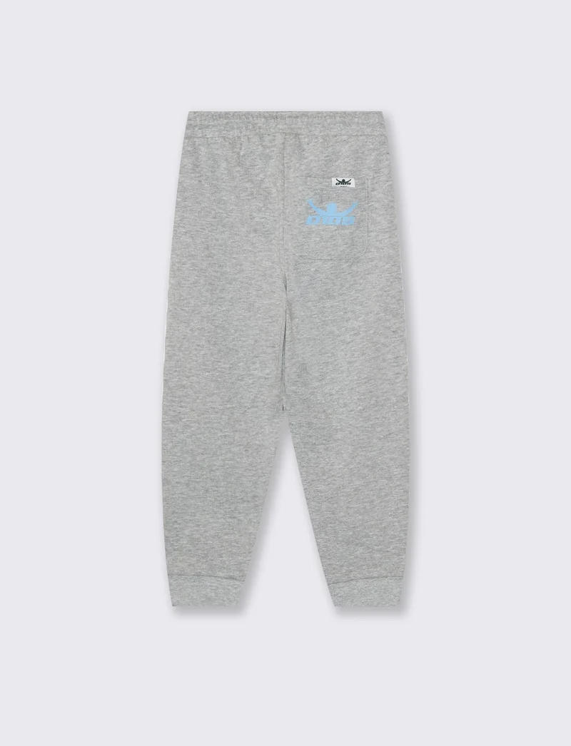 Jogger D10S in cotone con vita elasticizzata - Grigio mel.