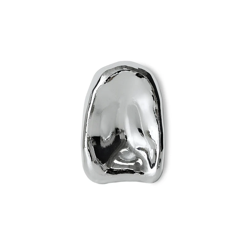 Glass sculpture chrome no. 4