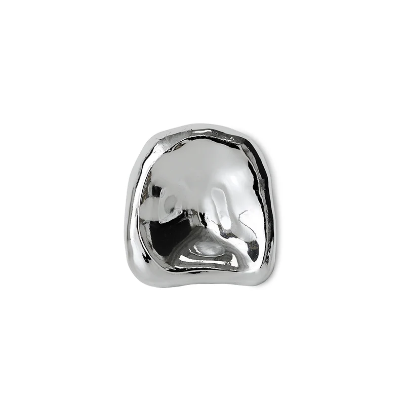 Glass sculpture chrome no. 2