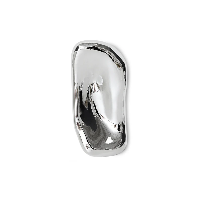 Glass sculpture chrome no. 1