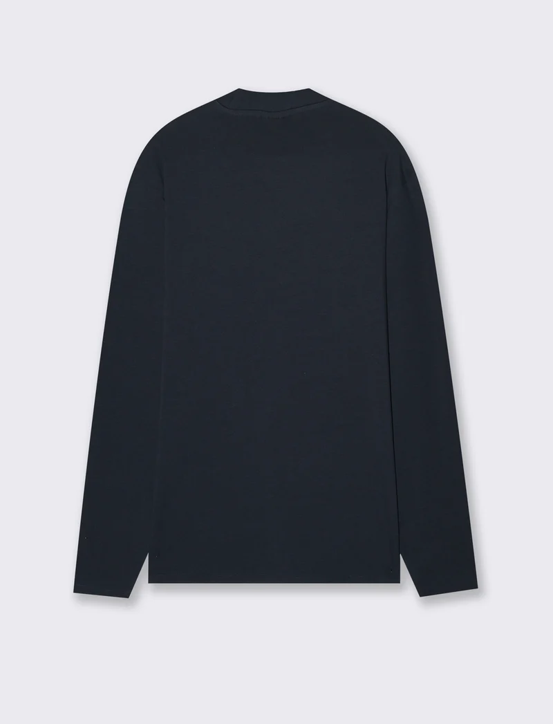 T-SHIRT LUPETTO BASIC SLIM FIT - Blu