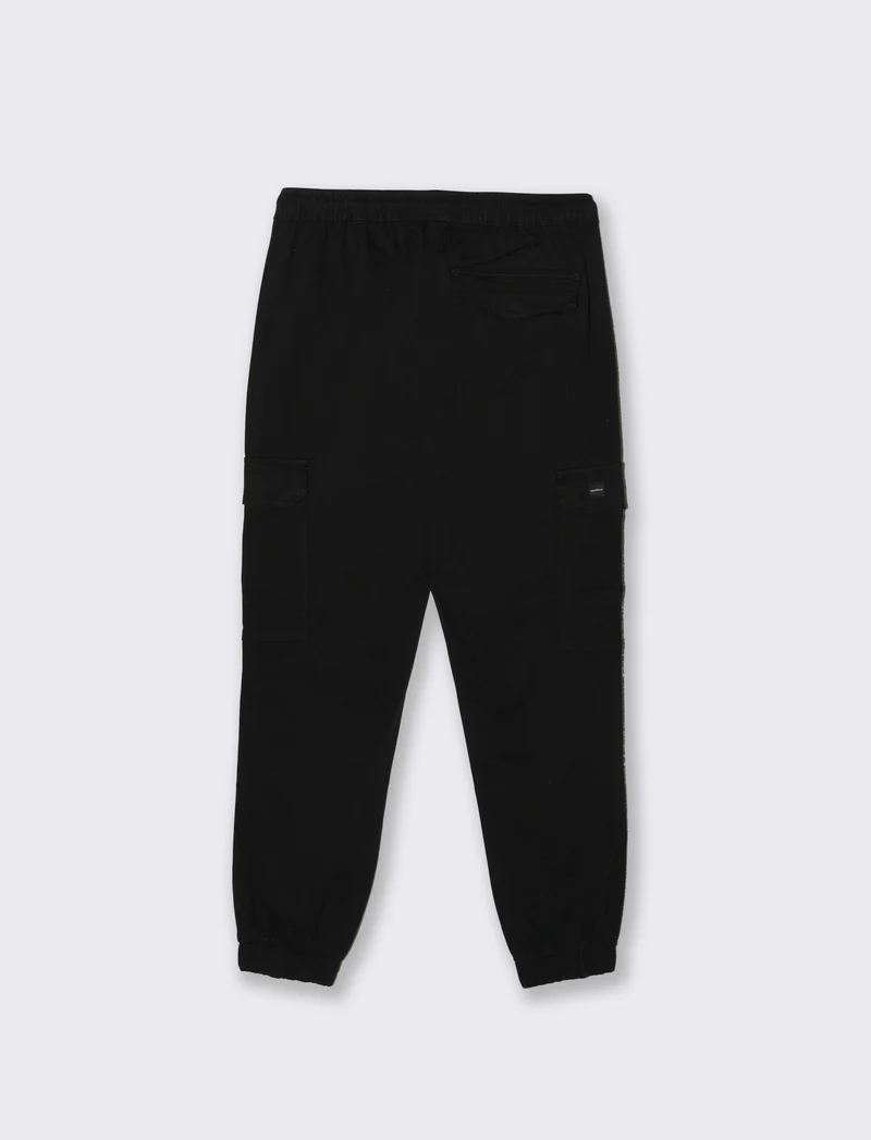 Pantaloni Cargo Slim Fit con Polsino - Nero