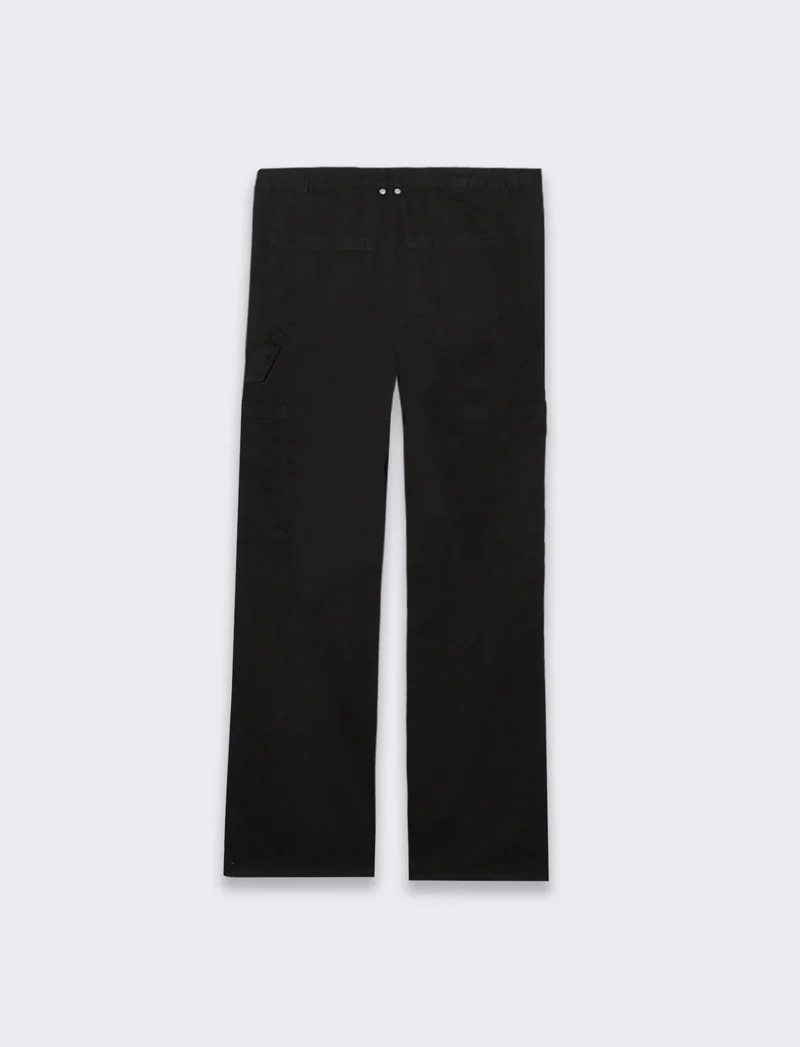Pantalone cargo con vita regolabile da donna - Nero