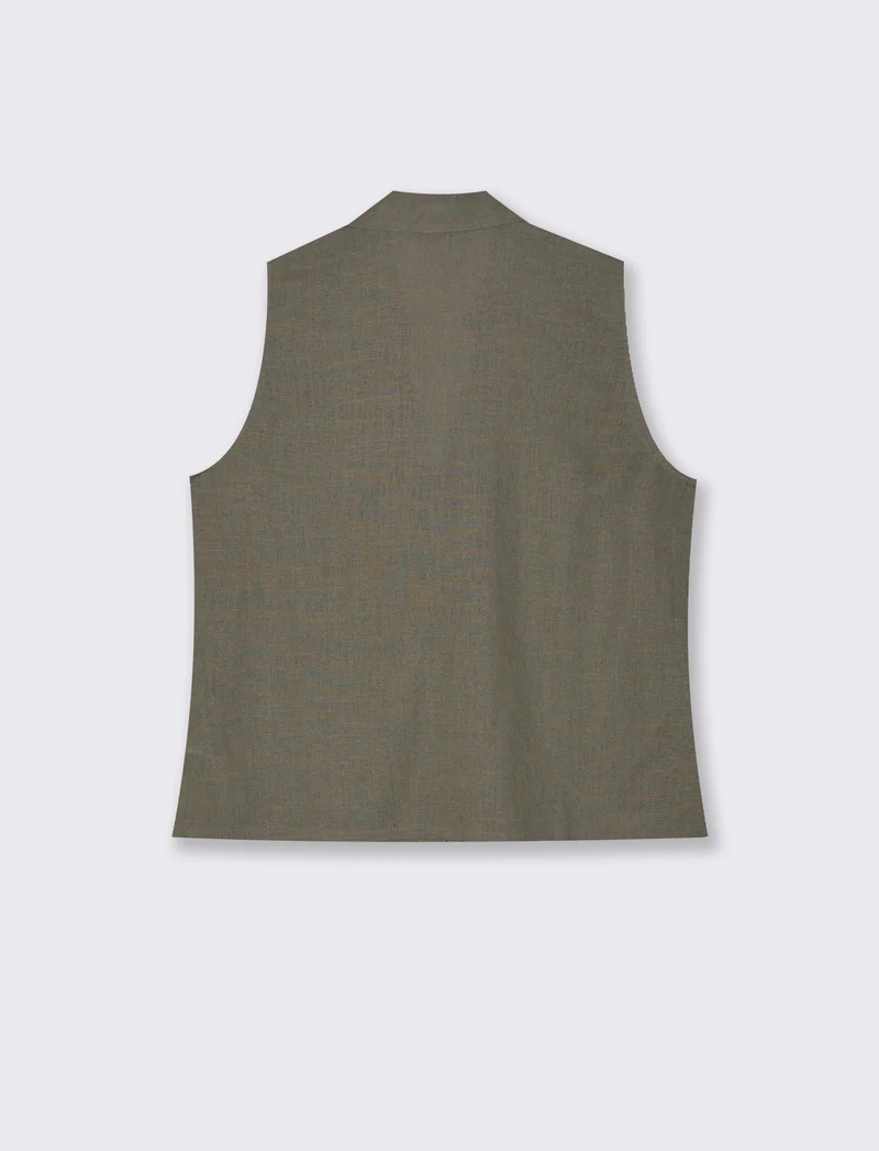 Camicia giromanica da donna - Verde salvia