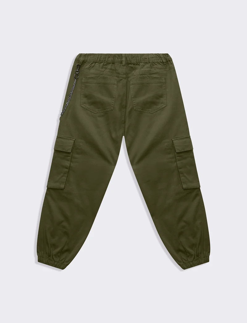 Pantalone con dettaglio catena da donna - Kaky 1