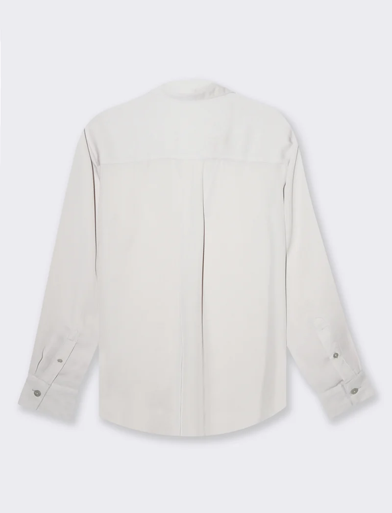 Camicia con spacchi sui fianchi da donna - Sabbia