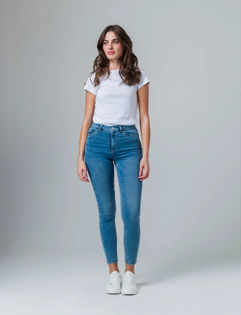 Jeans basico skinny da donna - Denim