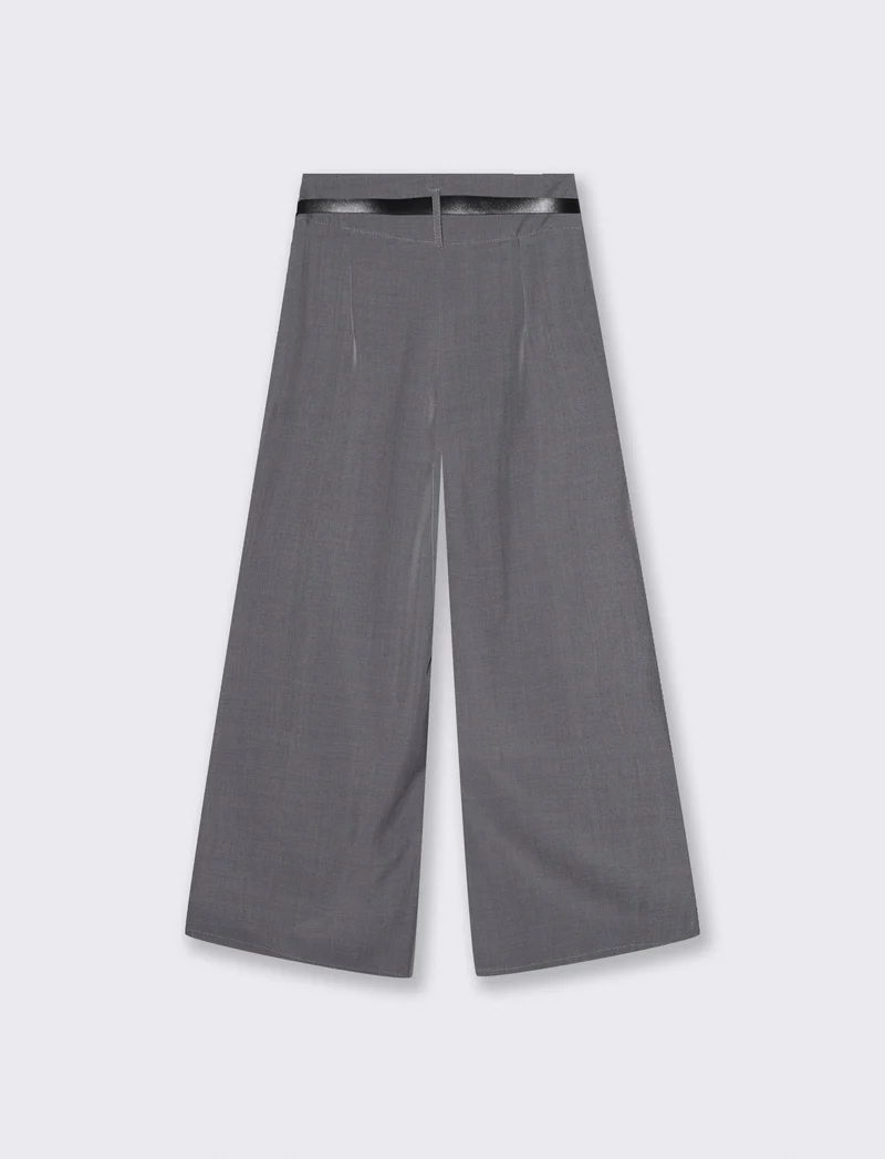 PANTALONE CON CINTURA - Grigio