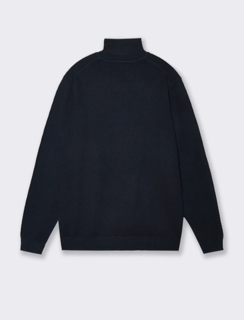 MAGLIA COLLO ALTO BASIC - Blu