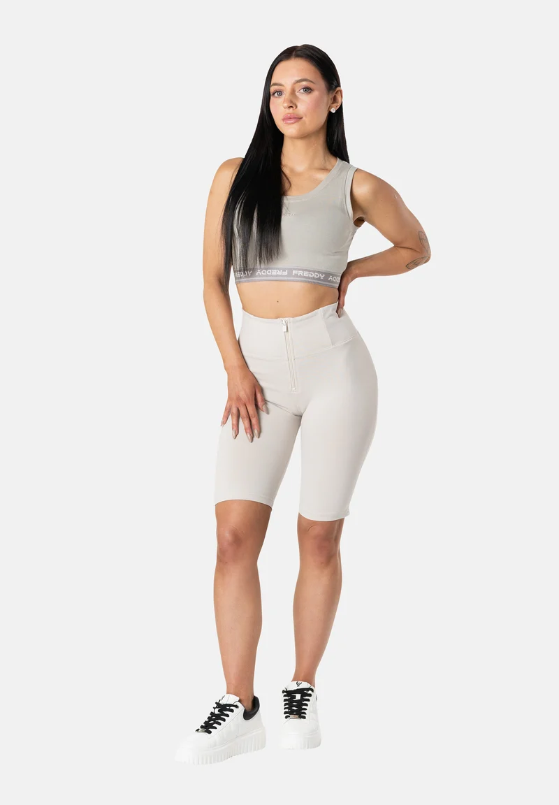 WR.UP Push-Up High Waist Biker Shorts Pants - Moonbeam Beige