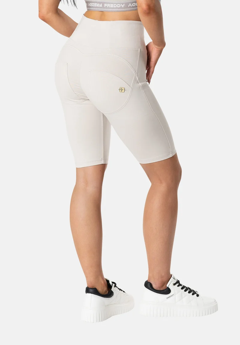 WR.UP Push-Up High Waist Biker Shorts Pants - Moonbeam Beige