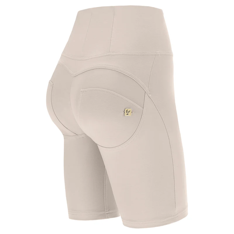 WR.UP Push-Up High Waist Biker Shorts Pants - Moonbeam Beige