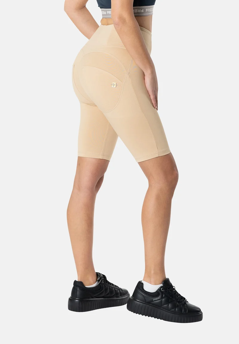 WR.UP Push-Up High Waist Biker Shorts Pants - Warm Sand Beige