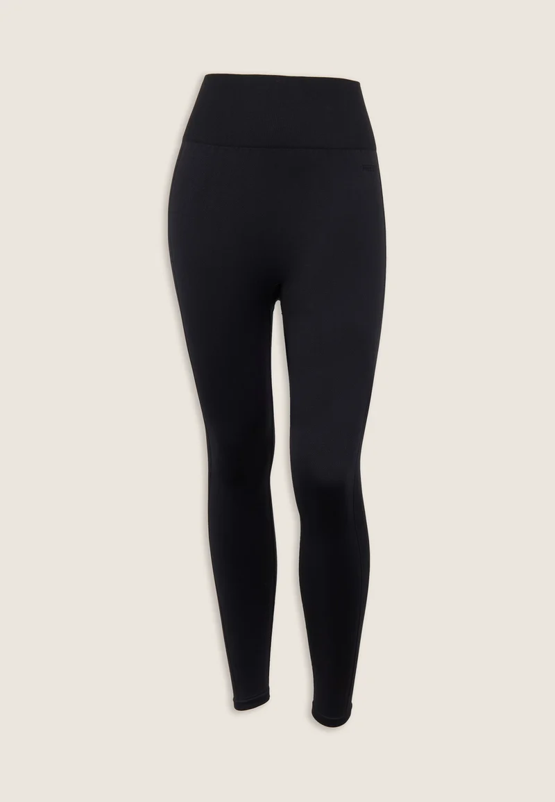 Seamless Push-Up Super High Waist Skinny 7/8 Leggings - Black