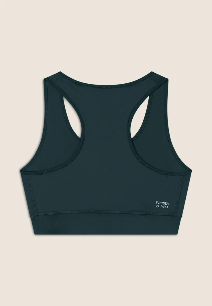 Medium support sports bra with glitter logo
